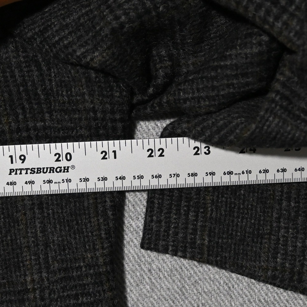 Brooks Brothers Sport Coat Mens 42R Camel Hair Plaid USA Charcoal Gray - Picture 4 of 8